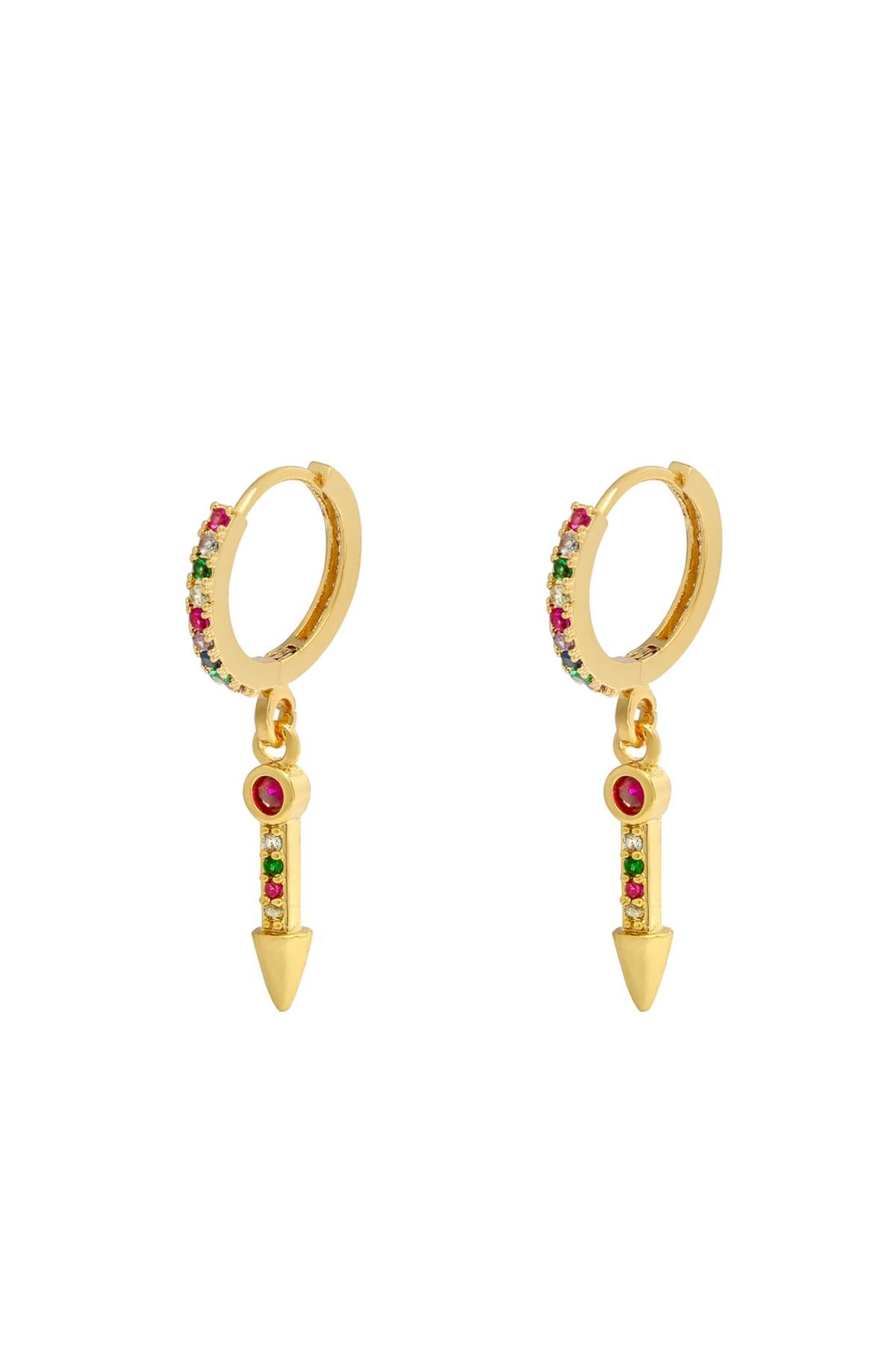 Oorbellen Arrow Rhinestones