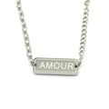 Mixed Chains Necklace AMOUR ingezoomd