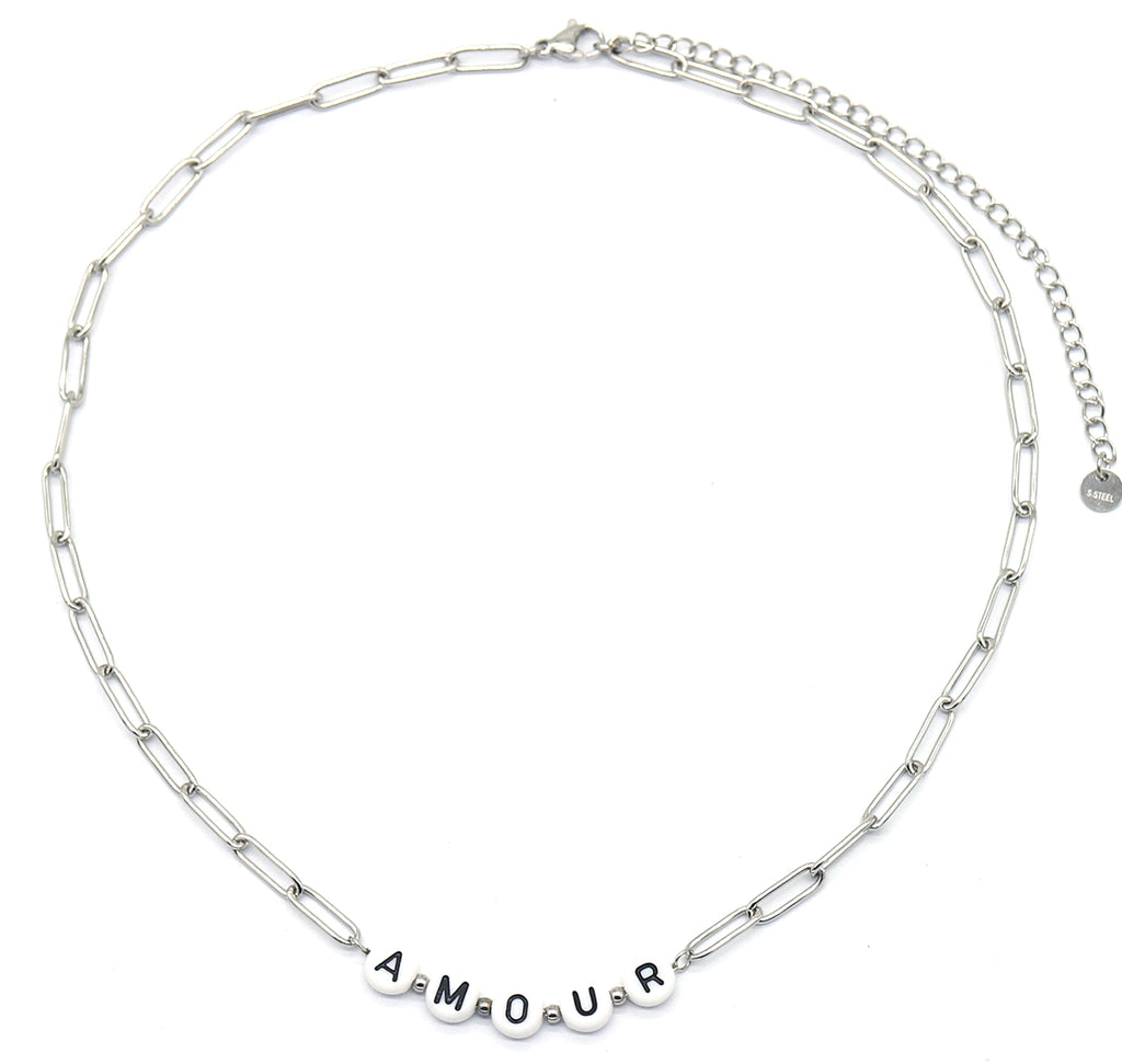 Amour necklace silver