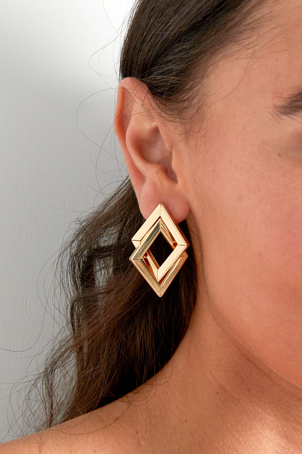 Oorbellen dubbele ruit