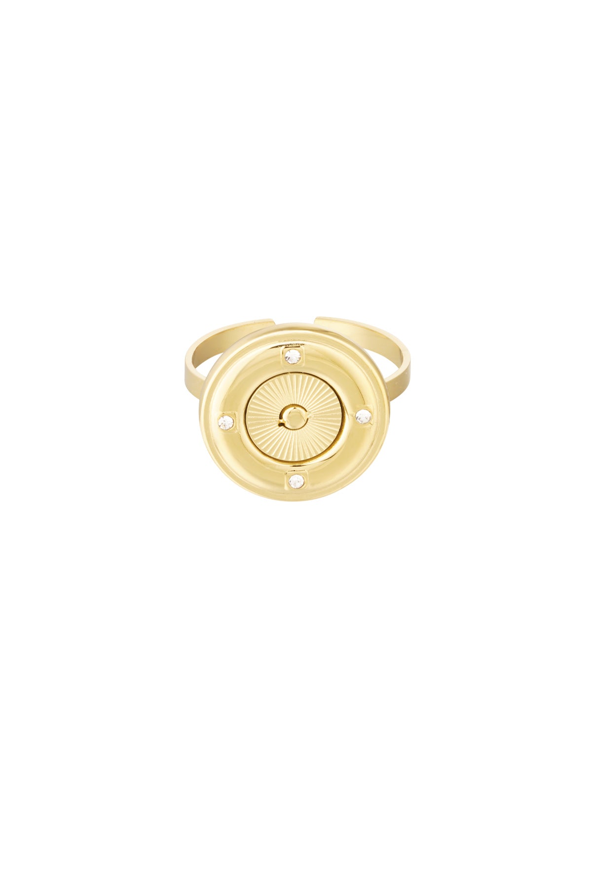 Ring Circle rond met steentjes