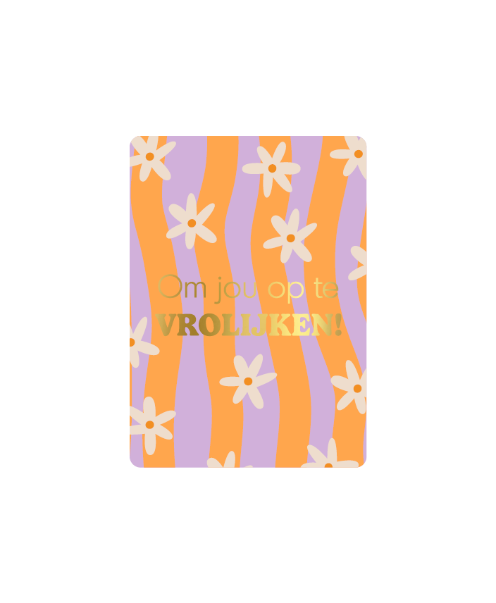 Cadeaukaart - Om jou op te vrolijken + bloemen