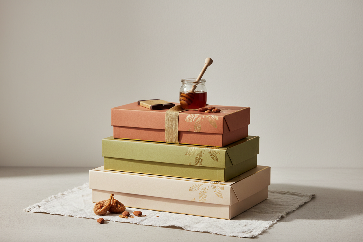 Een minimalistische afbeelding in de stijl van de webshop voor food en eten boxen