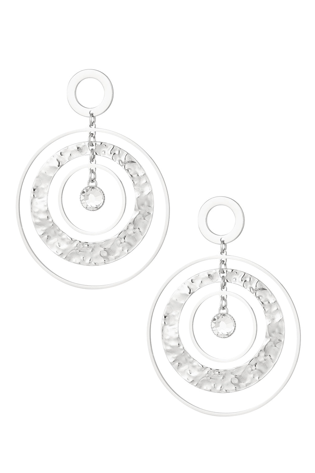 Oorbellen dromenvanger met steen